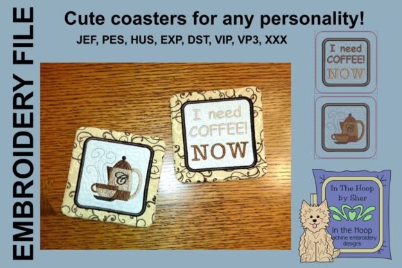 Coffee Coasters: A Seasonal Embroidery Staple