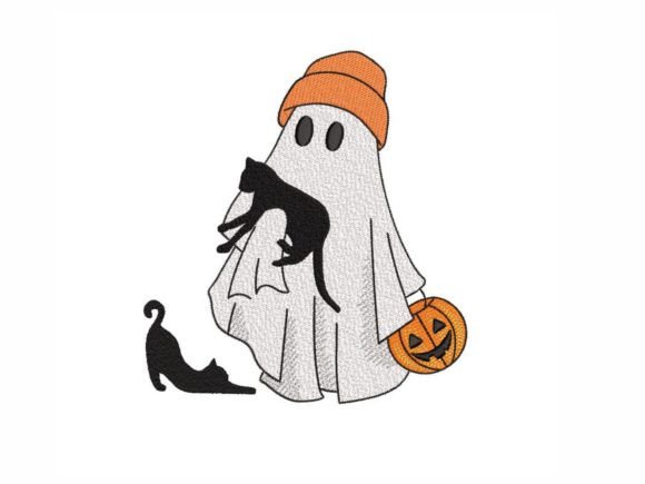 Ghost with Black Cats
