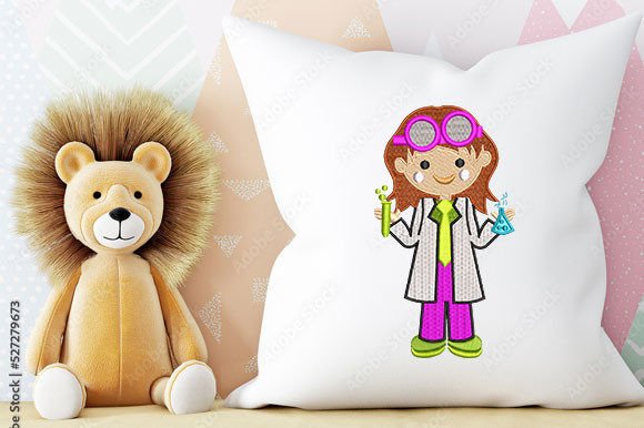 Laboratory Nurse Embroidery Design