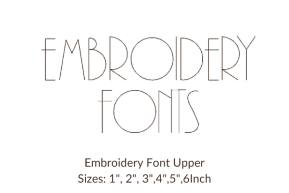 Plaza Fonts Embroidery Design