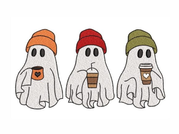 Spooky Ghost with Coffee