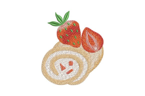 Strawberry Roll Embroidery Design